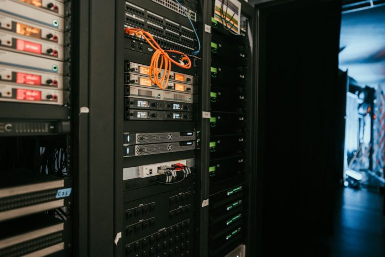 Server rack used for business data backup